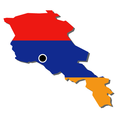 アルメニア共和国無料フリーイラスト｜首都・国旗付